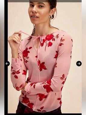 Free People Tried and True Long Sleeve Top in Pedal Combo RT $68 NWOT